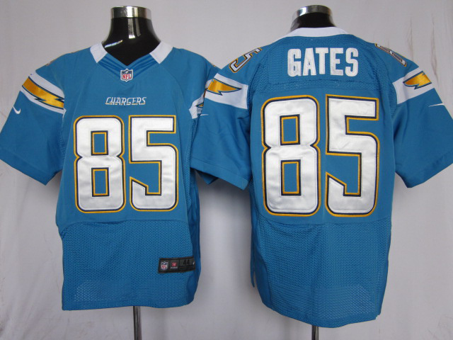 Nike Elite Jersey san diega chargers 85 gates Light blue color